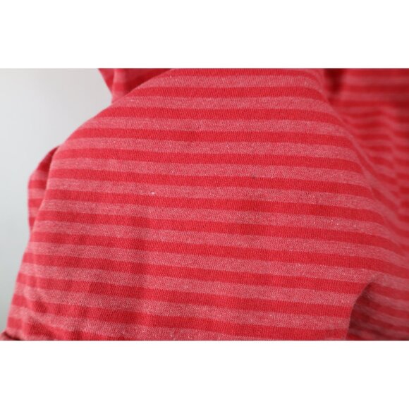 Vintage 90s Streetwear Mens Medium Faded Striped Short Sleeve T-Shirt Red Pink - Picture 5 of 13